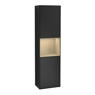 V&B Armoire haute Finion 41,8x151,6cm, g, Rg Oa placage, bleu mat laqué
