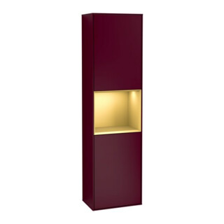 V&B Armoire haute Finion 41,8x151,6cm, gauche, étagère réglable, laqué, blanc mat