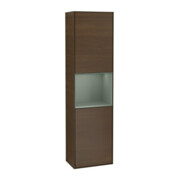 V&B Armoire haute Finion 41,8x151,6cm, r, étagère oli. m lac, noyer veinée