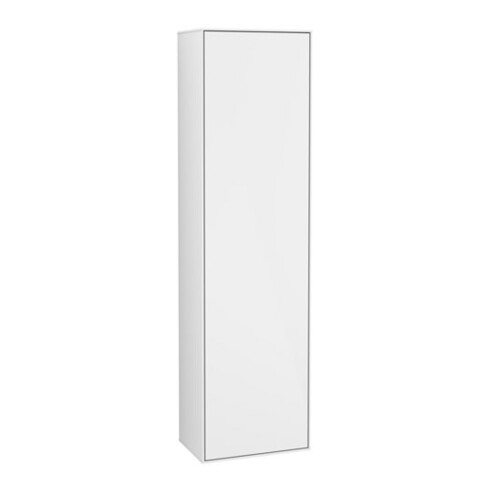 V&B Armoire haute Finion 41,8x151,6x27cm, porte droite, blanc brillant Laqué