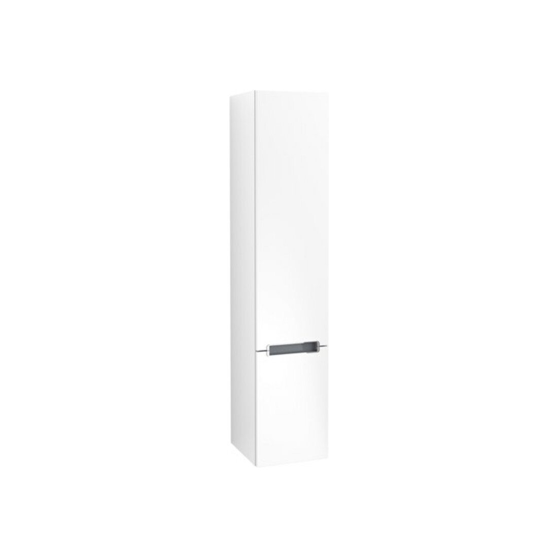 V&B Armoire haute Subway 2.0 35x165x37cm, droite, poignée chrome, blanc mat