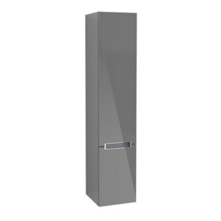 V&B Armoire haute Subway 2.0 35x165x37cm, re, chromé, gris brillant
