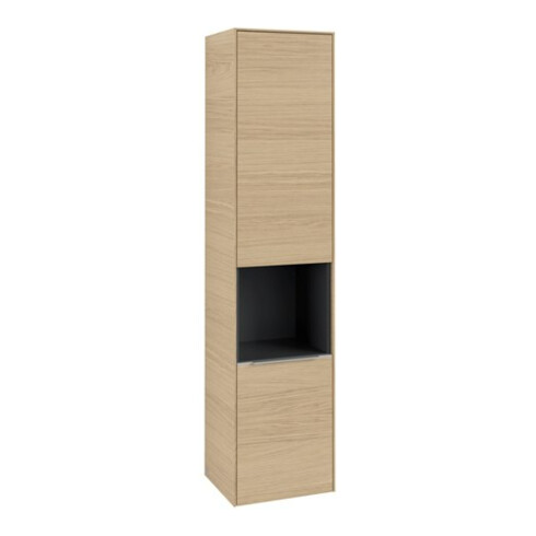 V&B Armoire haute Subway 3.0 40x171x36,2 cm, coulissante R/gr aluminium brillant, Nord Oa