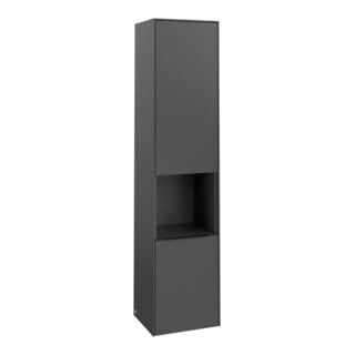 V&B Armoire haute Subway 3.0 40x171x36,2 cm, porte gauche/grise bleu volcan, graphique