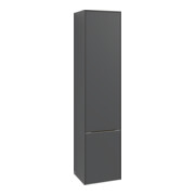 V&B Armoire haute Subway 3.0 40x171x36,2 cm, porte R/Gr alu brillant, blanc Oa