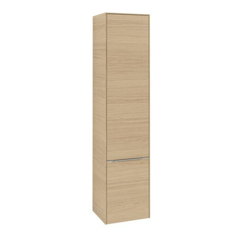 V&B Armoire haute Subway 3.0 40x171x36,2cm, porte alu brillant, Nord Oa