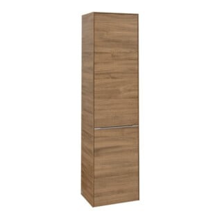 V&B Armoire haute Subway 3.0 40x171x36,2cm, porte droite/grise alu brillant, sans poignée
