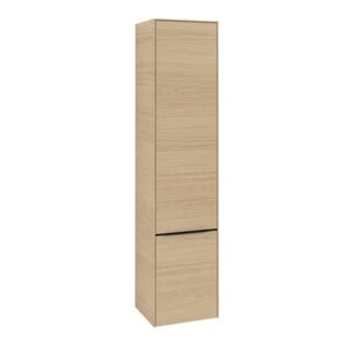 V&B Armoire haute Subway 3.0 40x171x36,2cm, porte droite/grise avant bleue, Nord Oa