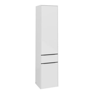 V&B Armoire haute Subway 3.0 40x171x36,2cm, porte droite/grise, blanc brillant