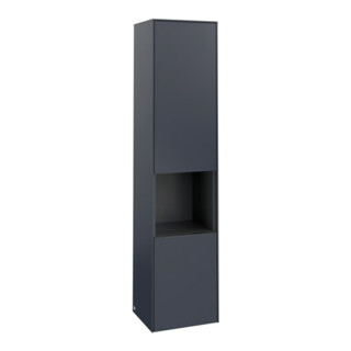 V&B Armoire haute Subway 3.0 40x171x36,2cm, porte droite/grise monochrome, bleu marine