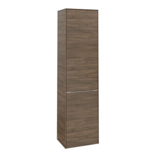 V&B Armoire haute Subway 3.0 40x171x36,2cm, porte gauche/grise alu brillant, Ariz. Oa