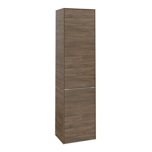 V&B Armoire haute Subway 3.0 40x171x36,2cm, porte gauche/grise alu brillant, Ariz. Oa
