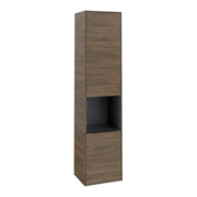 V&B Armoire haute Subway 3.0 40x171x36,2cm, porte gauche/grise avant bleue, Ariz. Oa