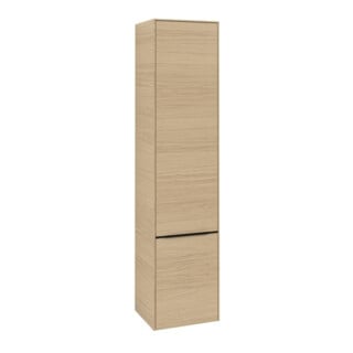 V&B Armoire haute Subway 3.0 40x171x36,2cm, porte gauche/grise avant bleue, Nord Oa
