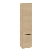V&B Armoire haute Subway 3.0 40x171x36,2cm, porte gauche/grise avant bleue, Nord Oa