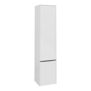 V&B Armoire haute Subway 3.0 40x171x36,2cm, porte gauche/grise devant, blanc brillant