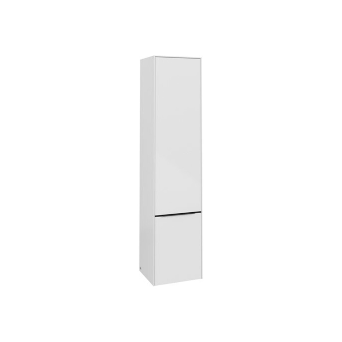 V&B Armoire haute Subway 3.0 40x171x36,2cm, porte gauche/grise devant, blanc brillant