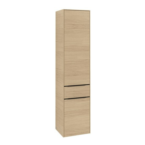 V&B Armoire haute Subway 3.0 40x171x36,2cm, porte gauche/grise devant, Nord Oa