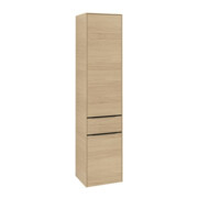 V&B Armoire haute Subway 3.0 40x171x36,2cm, porte gauche/grise devant, Nord Oa