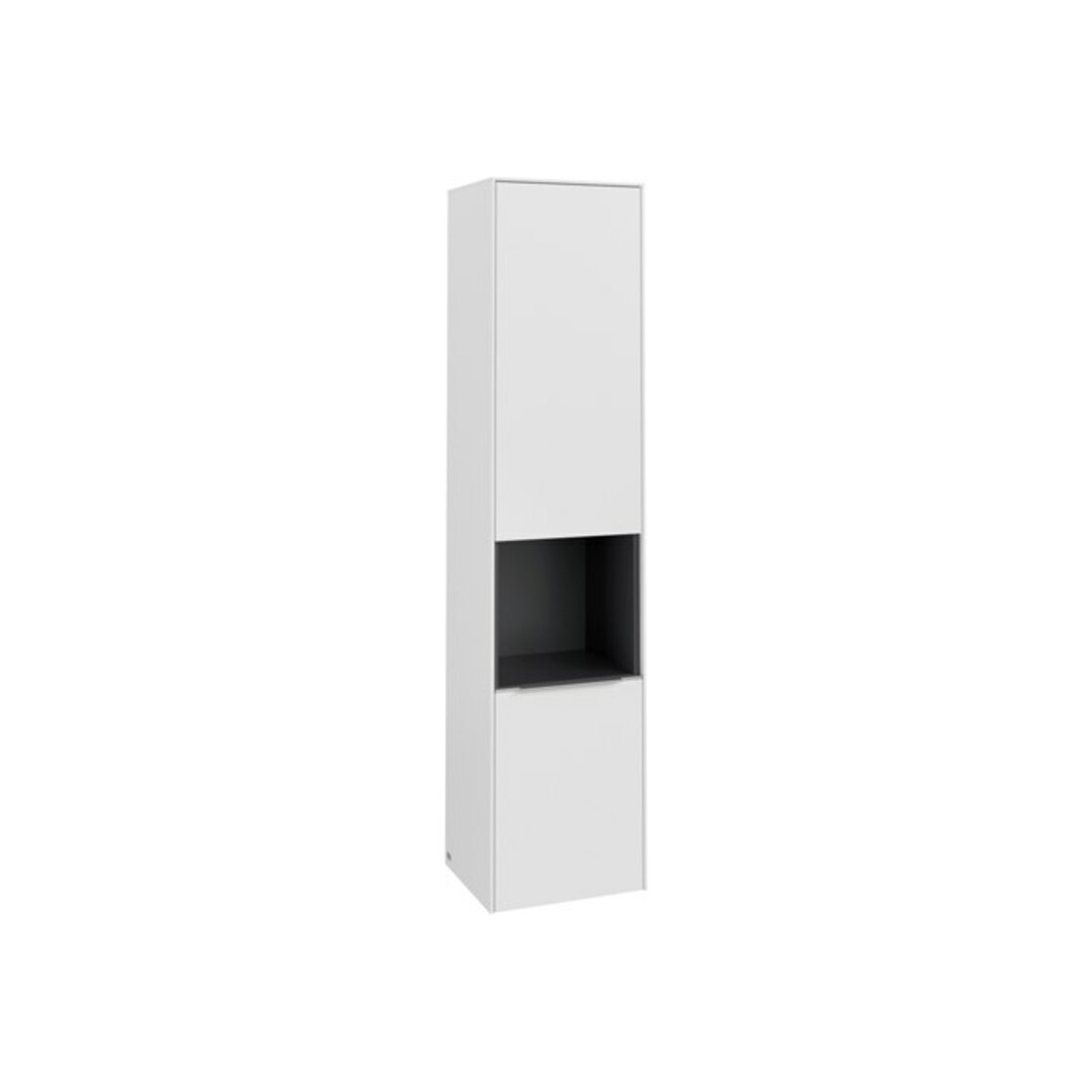V&B Armoire haute Subway 3.0 40x171x36,2cm, Porte gauche/Poignée alu brillant, Blanc P