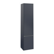 V&B Armoire haute Subway 3.0 40x171x36,2cm, porte L/Gr alu brillant, bleu marine