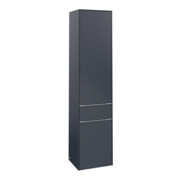 V&B Armoire haute Subway 3.0 40x171x36,2cm, porte L/Gr alu brillant, bleu marine