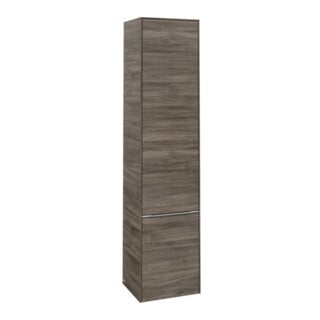 V&B Armoire haute Subway 3.0 40x171x36,2cm, porte L/Gr alu brillant, droite Oa