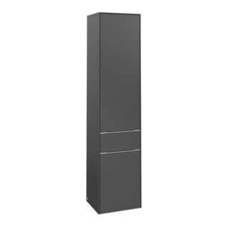 V&B Armoire haute Subway 3.0 40x171x36,2cm, porte L/Gr Alu brillant, graphite