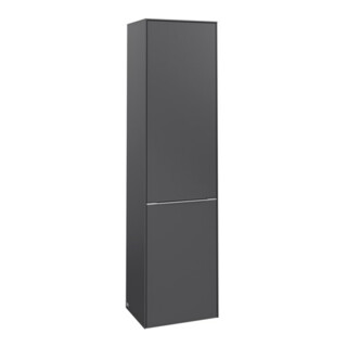 V&B Armoire haute Subway 3.0 40x171x36,2cm, porte L/Gr Alu brillant, graphite