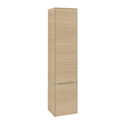V&B Armoire haute Subway 3.0 40x171x36,2cm, Porte L/Gr Alu brillant, Nord Oa