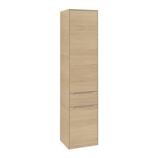 V&B Armoire haute Subway 3.0 40x171x36,2cm, Porte L/Gr Alu brillant, Nord Oa