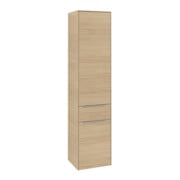 V&B Armoire haute Subway 3.0 40x171x36,2cm, Porte L/Gr Alu brillant, Nord Oa