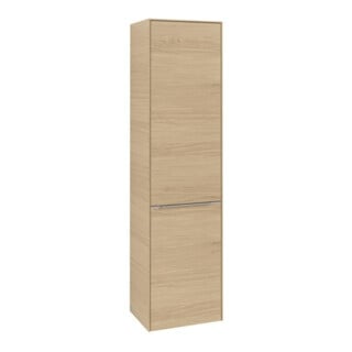 V&B Armoire haute Subway 3.0 40x171x36,2cm, Porte L/Gr Alu brillant, Nord Oa