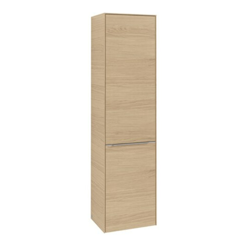 V&B Armoire haute Subway 3.0 40x171x36,2cm, Porte L/Gr Alu brillant, Nord Oa