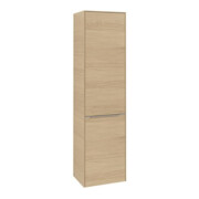 V&B Armoire haute Subway 3.0 40x171x36,2cm, Porte L/Gr Alu brillant, Nord Oa
