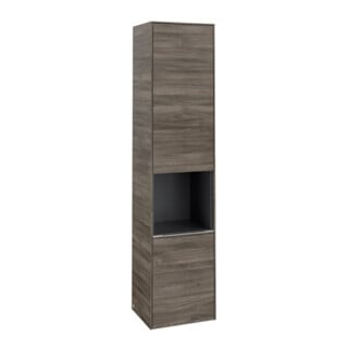 V&B Armoire haute Subway 3.0 40x171x36,2cm, porte L/Gr alu brillant, st. Oa
