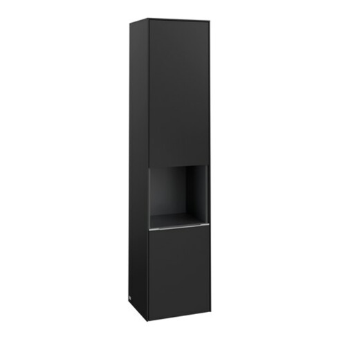 V&B Armoire haute Subway 3.0 40x171x36,2cm, porte L/gr aluminium brillant, bleu volcan