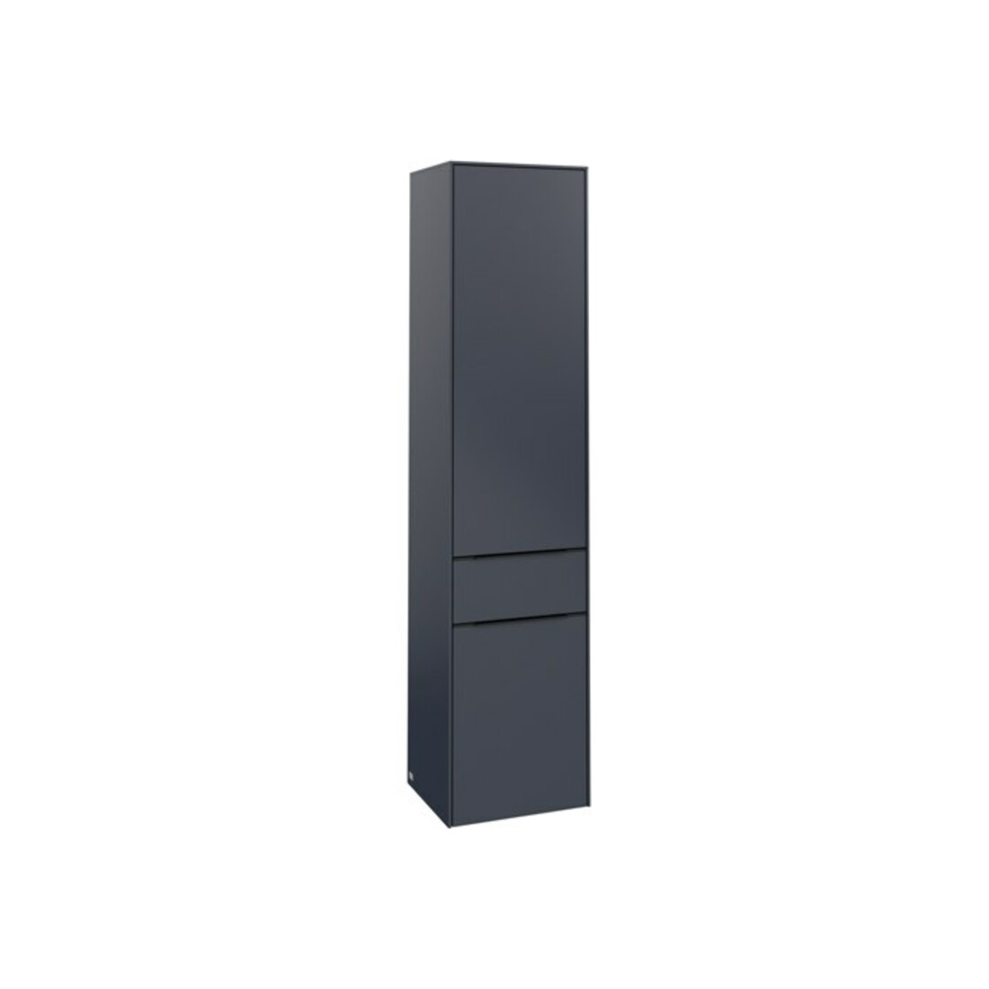 V&B Armoire haute Subway 3.0 40x171x36,2cm, porte L/Gr bleu, façade marbre bleue