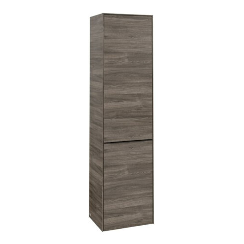 V&B Armoire haute Subway 3.0 40x171x36,2cm, porte L/Gr bleu volcan, avec poignées