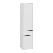 V&B Armoire haute Subway 3.0 40x171x36,2cm, porte L/Gr bleu volcan, corps blanc