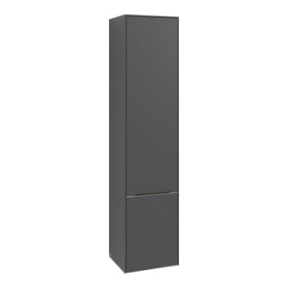 V&B Armoire haute Subway 3.0 40x171x36,2cm, porte L/Gr bleu volcan, rouge vin
