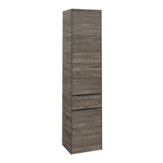 V&B Armoire haute Subway 3.0 40x171x36,2cm, porte L/Gr bleu volcan, sans poignée
