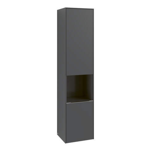 V&B Armoire haute Subway 3.0 40x171x36,2cm, porte L/Gr monochrome, gris soyeux