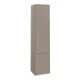 V&B Armoire haute Subway 3.0 40x171x36,2cm, porte L/poignée alu brillant, Taupe-1