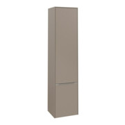 V&B Armoire haute Subway 3.0 40x171x36,2cm, porte L/poignée alu brillant, Taupe