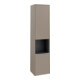 V&B Armoire haute Subway 3.0 40x171x36,2cm, porte L/poignée alu brillant, Taupe-1