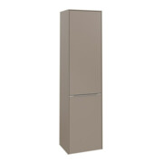 V&B Armoire haute Subway 3.0 40x171x36,2cm, porte L/poignée alu brillant, Taupe