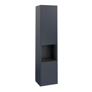 V&B Armoire haute Subway 3.0 40x171x36,2cm, porte R/G avant bleue, corps bleu marine