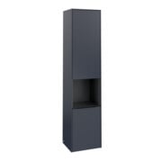 V&B Armoire haute Subway 3.0 40x171x36,2cm, porte R/G avant bleue, corps bleu marine