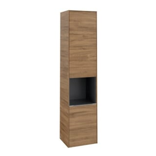 V&B Armoire haute Subway 3.0 40x171x36,2cm, porte R/Gr alu brillant, Kan Oa